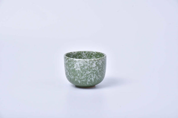 Sand white speckled ceramic tea cup