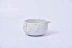 Sun yellow speckled ceramic matcha bowl (chawan)