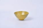 Sun yellow speckled ceramic rice bowl