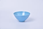 Rain blue speckled ceramic rice bowl