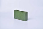 Sun yellow speckled small rectangular ceramic vase