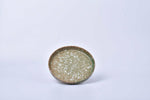 Rice field green speckled 7-inch ceramic dessert plate