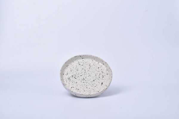 Sand white speckled 7-inch ceramic dessert plate