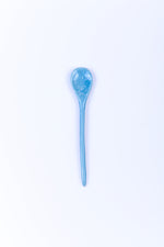 Rain blue speckled small ceramic tea spoon