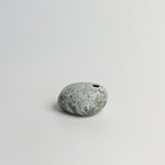 Rice field green speckled stone-shaped ceramic bud vase