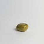Sun yellow speckled stone-shaped ceramic bud vase