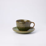 สี Rain โทนฟ้าลายจุด เซรามิก coffee cup and saucer