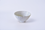 Sand white speckled ceramic rice bowl